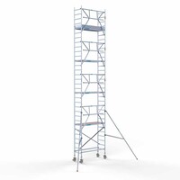 Euroscaffold Rollgerüst komplett 75 x 190 x 10,2m Arbeitshöhe inkl. Leichtbauplattform + einfaches Frontgeländer