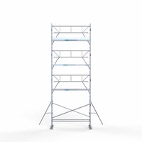 Euroscaffold Rollgerüst Komplett 75 x 305 x 9,2m Arbeitshöhe inkl. Leichtbauplattform + einfaches Frontgeländer