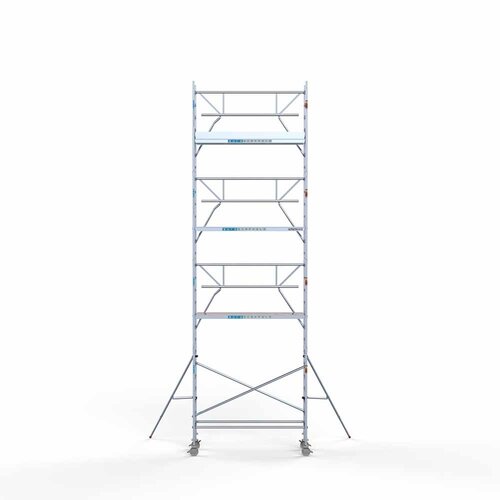 Euroscaffold Rollgerüst komplett 75 x 250 x 9,2 m Arbeitshöhe inkl. Leichtbauplattform + einfaches Frontgeländer