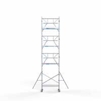 Euroscaffold Rollgerüst komplett 75 x 190 x 9,2m Arbeitshöhe inkl. Leichtbauplattform + einfaches Frontgeländer