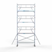 Euroscaffold Rollgerüst komplett 75 x 305 x 8,2 m Arbeitshöhe inkl. Leichtbauplattform + einfaches Frontgeländer