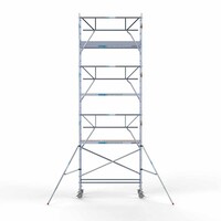 Euroscaffold Rollgerüst komplett 75 x 250 x 8,2 m Arbeitshöhe inkl. Leichtbauplattform + einfaches Frontgeländer