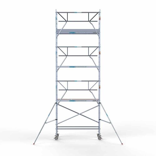 Euroscaffold Rollgerüst komplett 75 x 250 x 8,2 m Arbeitshöhe inkl. Leichtbauplattform + einfaches Frontgeländer