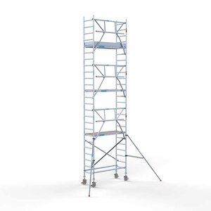 Rollgerüst komplett 75 x 190 x 8,2 m Arbeitshöhe inkl. Leichtbauplattform + einfaches Frontgeländer