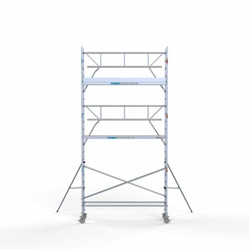Euroscaffold Rollgerüst komplett 75 x 305 x 7,2 m Arbeitshöhe inkl. Leichtbauplattform + einfaches Frontgeländer