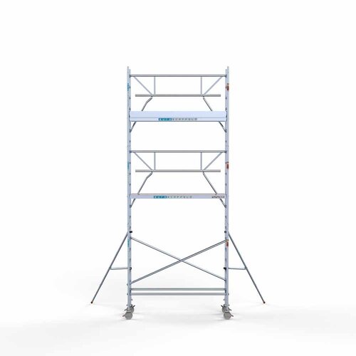 Euroscaffold Rollgerüst komplett 75 x 250 x 7,2 m Arbeitshöhe inkl. Leichtbauplattform + einfaches Frontgeländer