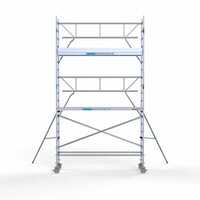 Euroscaffold Rollgerüst komplett 75 x 305 x 6,2 m Arbeitshöhe inkl. Leichtbauplattform + einfaches Frontgeländer