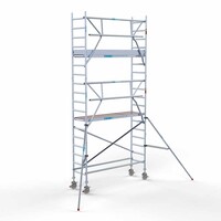 Euroscaffold Rollgerüst komplett 75 x 250 x 6,2 m Arbeitshöhe inkl. Leichtbauplattform + einfaches Frontgeländer
