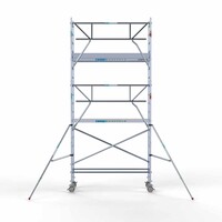 Euroscaffold Rollgerüst komplett 75 x 250 x 6,2 m Arbeitshöhe inkl. Leichtbauplattform + einfaches Frontgeländer