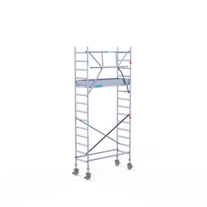 Rollgerüst komplett 75 x 190 x 5,2m Arbeitshöhe inkl. Leichtbauplattform + einfaches Frontgeländer