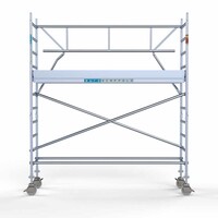 Euroscaffold Rollgerüst komplett 75 x 305 x 4,2m inkl. leichter Plattform + einfaches Frontgeländer