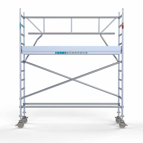 Euroscaffold Rollgerüst komplett 75 x 305 x 4,2m inkl. leichter Plattform + einfaches Frontgeländer