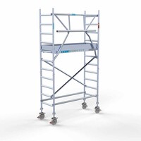 Euroscaffold Rollgerüst komplett 75 x 190 x 4,2m inkl. Leichtbauplattform + einfaches Frontgeländer