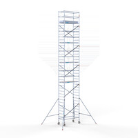 Euroscaffold Rollgerüst 90x190x12,2m Arbeitshöhe inkl. Kohleböden