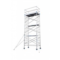 Euroscaffold Gerüstanhänger 250+Rollgerüst 135x250x8,2m Carbon-Belagprofil inkl. Vario-Frontgeländer