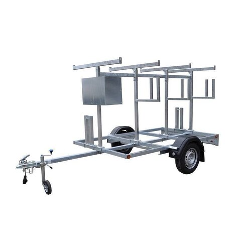 Euroscaffold Rollgerüst-Anhänger 190+Gerüst 135x190x6,2m Arbeitshöhe inkl. Vario-Frontgeländer