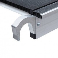 Euroscaffold Gerüstanhänger 250+Rollgerüst 135x250x6,2m Carbon-Belagprofil