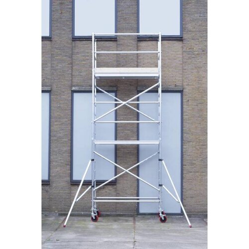 Euroscaffold Gerüstanhänger 250 + Basis Rollgerüst 135 x 250 x 12,2m Arbeitshöhe