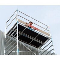 Euroscaffold Holzrandregal-Set Rollgerüst 250 x 75 cm