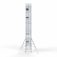 Euroscaffold Rollgerüst komplett 135 x 305 x 12,2m Arbeitshöhe + einfaches Frontgeländer