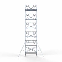 Euroscaffold Rollgerüst komplett 135 x 250 x 12,2m Arbeitshöhe + einfaches Frontgeländer