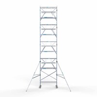 Euroscaffold Rollgerüst komplett 75 x 190 x 10,2 m Arbeitshöhe inkl. doppeltem Frontgeländer