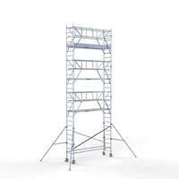 Euroscaffold Rollgerüst komplett 75 x 305 x 9,2 m Arbeitshöhe inkl. doppeltem Frontgeländer