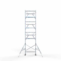 Euroscaffold Rollgerüst komplett 75 x 190 x 9,2 m Arbeitshöhe inkl. doppeltem Frontgeländer