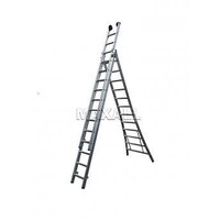 MAXALL® Dreiteilige Reformleiter 3x12 + Rollen am Giebelende