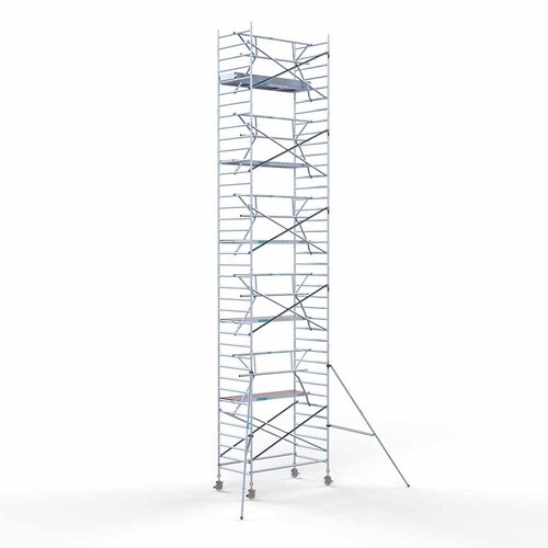 Rollgerüst komplett 135 x 250 x 12,2m Arbeitshöhe + einfaches Frontgeländer Euroscaffold Rollgerüst komplett 135 x 250 x 12,2m Arbeitshöhe + einfaches Frontgeländer