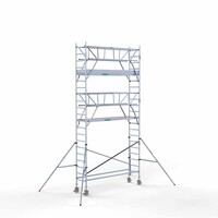 Euroscaffold Rollgerüst komplett 75 x 305 x 7,2 m Arbeitshöhe inkl. doppeltem Frontgeländer