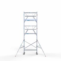 Euroscaffold Rollgerüst komplett 75 x 190 x 7,2 m Arbeitshöhe inkl. doppeltem Frontgeländer