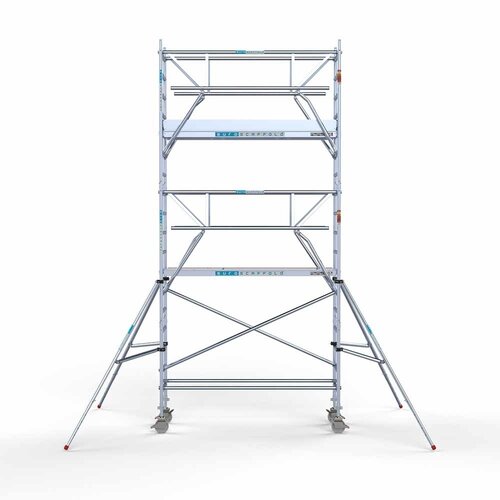 Rollgerüst komplett 75 x 250 x 6,2 m Arbeitshöhe inkl. doppeltem Frontgeländer Euroscaffold Rollgerüst komplett 75 x 250 x 6,2 m Arbeitshöhe inkl. doppeltem Frontgeländer