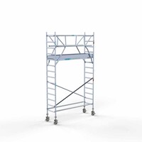 Euroscaffold Rollgerüst komplett 75 x 250 x 5,2 m Arbeitshöhe inkl. doppeltem Frontgeländer