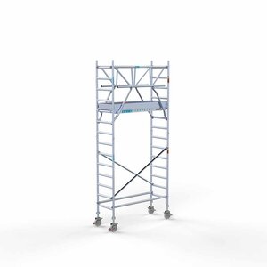 Euroscaffold Rollgerüst komplett 75 x 190 x 5,2 m Arbeitshöhe inkl. doppeltem Frontgeländer