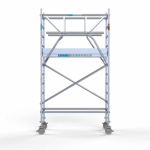 Euroscaffold Rollgerüst komplett 75 x 190 x 4,2m Arbeitshöhe + doppeltes Frontgeländer