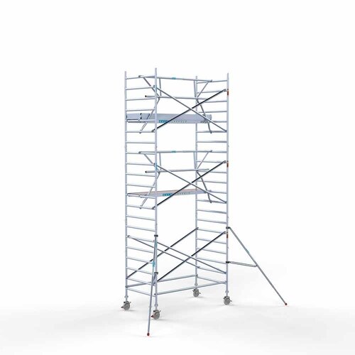 Rollgerüst komplett 135 x 250 x 7,2 m Arbeitshöhe + einfaches Frontgeländer Euroscaffold Rollgerüst komplett 135 x 250 x 7,2 m Arbeitshöhe + einfaches Frontgeländer