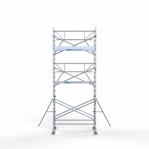 Rollgerüst komplett 135 x 250 x 7,2 m Arbeitshöhe + einfaches Frontgeländer Euroscaffold Rollgerüst komplett 135 x 250 x 7,2 m Arbeitshöhe + einfaches Frontgeländer