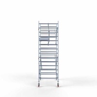 Euroscaffold Rollgerüst komplett mit einfachem Frontgeländer 135 x 250 x 5,2 m Arbeitshöhe