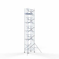 Euroscaffold Rollgerüst komplett 135 x 190 x 11,2m Arbeitshöhe + einfaches Frontgeländer