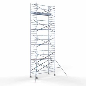 Euroscaffold Rollgerüst komplett 135 x 305 x 10,2m Arbeitshöhe + einfaches Frontgeländer