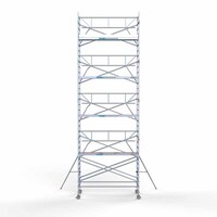 Euroscaffold Rollgerüst komplett 135 x 305 x 10,2m Arbeitshöhe + einfaches Frontgeländer