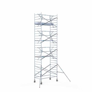 Rollgerüst Standard 135x250 9,2m Arbeitshöhe einfaches Frontgeländer