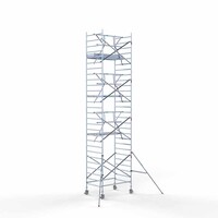 Euroscaffold Rollgerüst komplett 135 x 190 x 9,2m Arbeitshöhe + einfaches Frontgeländer