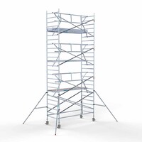 Euroscaffold Rollgerüst komplett 135 x 305 x 8,2 m Arbeitshöhe + einfaches Frontgeländer