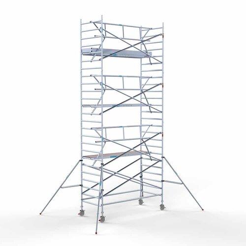 Rollgerüst komplett 135 x 305 x 8,2 m Arbeitshöhe + einfaches Frontgeländer Euroscaffold Rollgerüst komplett 135 x 305 x 8,2 m Arbeitshöhe + einfaches Frontgeländer