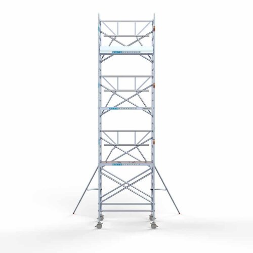 Rollgerüst komplett 135 x 190 x 8,2m Arbeitshöhe + einfaches Frontgeländer Euroscaffold Rollgerüst komplett 135 x 190 x 8,2m Arbeitshöhe + einfaches Frontgeländer