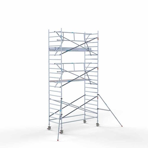 Euroscaffold Rollgerüst komplett 135 x 305 x 7,2 m Arbeitshöhe + einfaches Frontgeländer