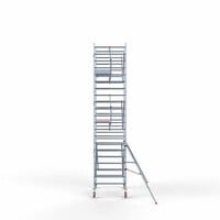Euroscaffold Rollgerüst komplett mit einfachem Frontgeländer 135 x 190 x 7,2 m Arbeitshöhe