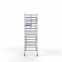 Euroscaffold Rollgerüst komplett mit einfachem Frontgeländer 135 x 305 x 5,2 m Arbeitshöhe